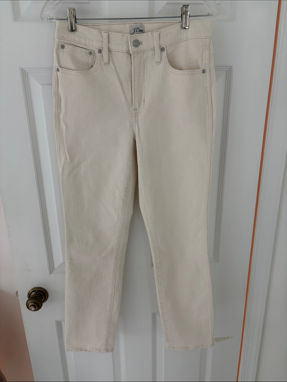 J. Crew Vintage Natural/Off-White Straight Jeans